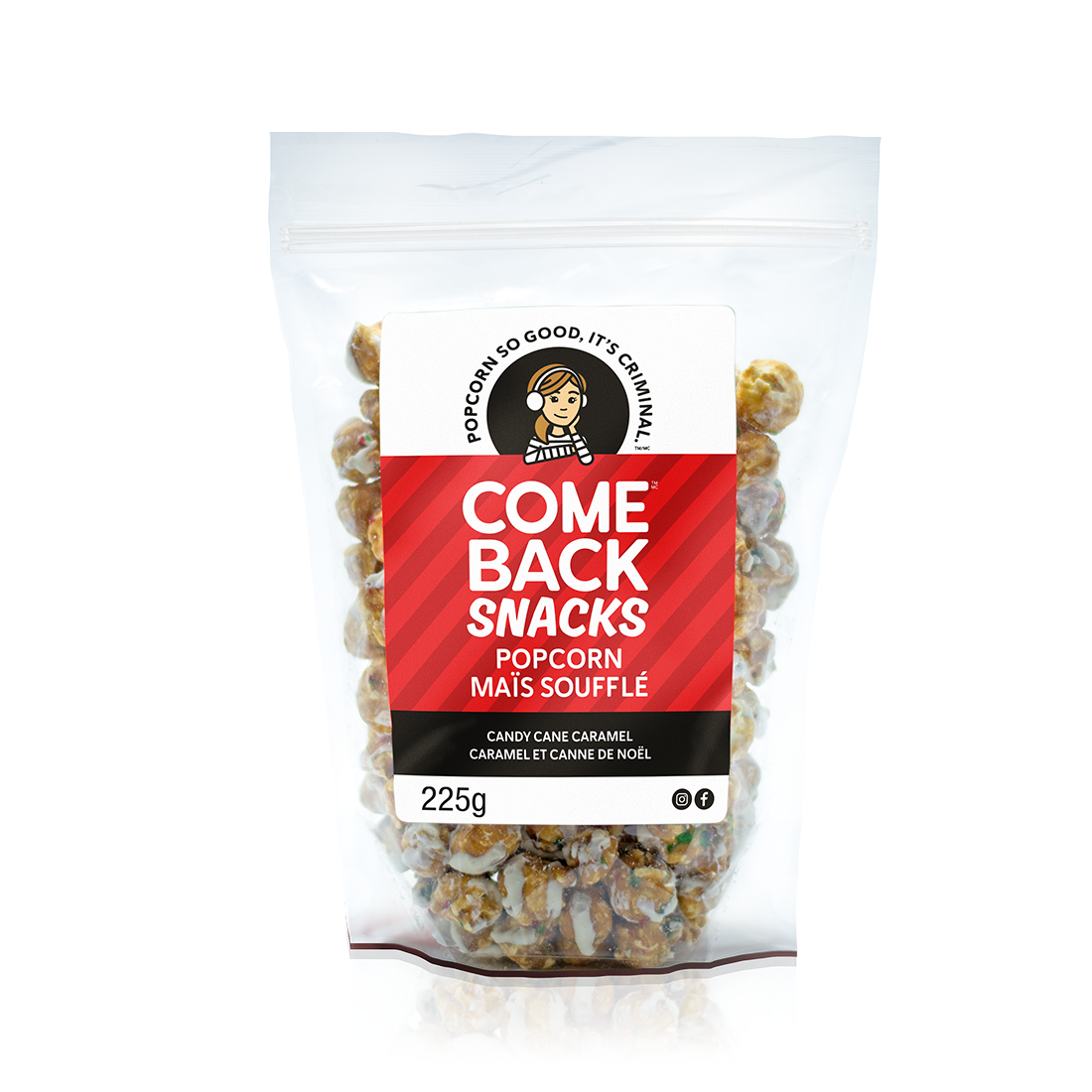 Candy Cane Caramel Popcorn